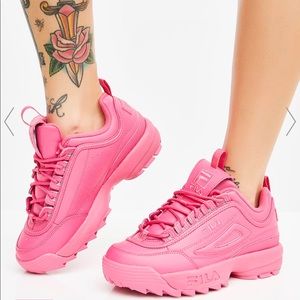 fila hot pink sneakers
